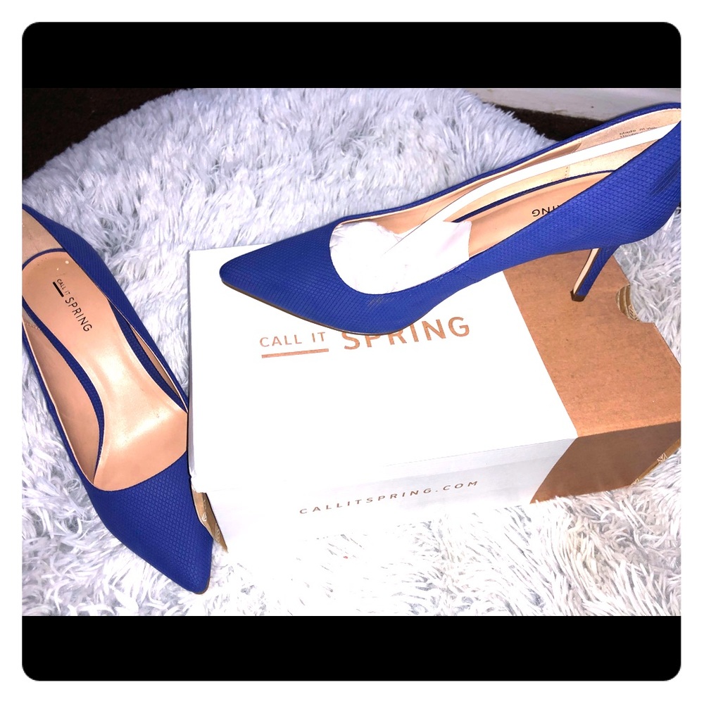 Call it Spring Royal Blue/Purple pumps